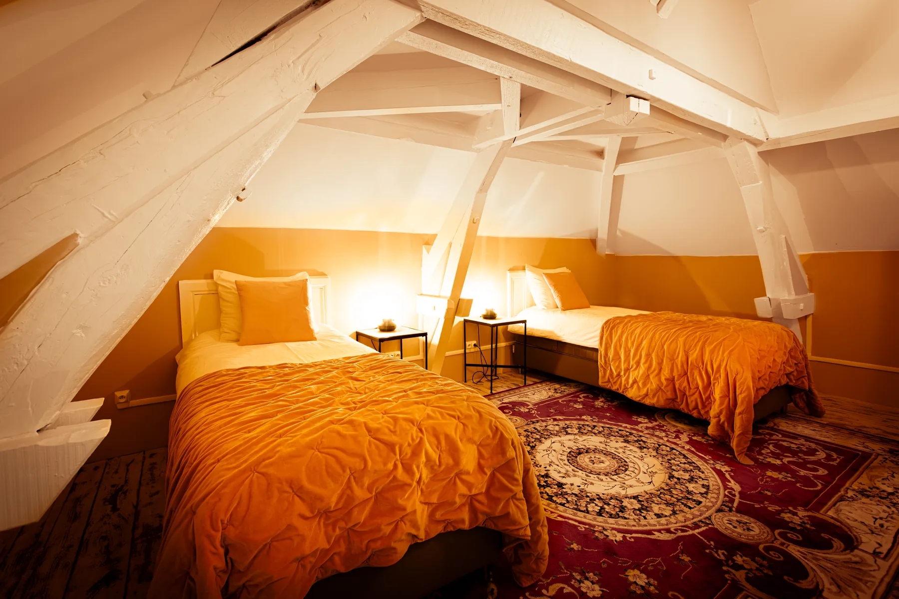 Overzicht van de bedden in kamer Oppidum bij La Joyeuse