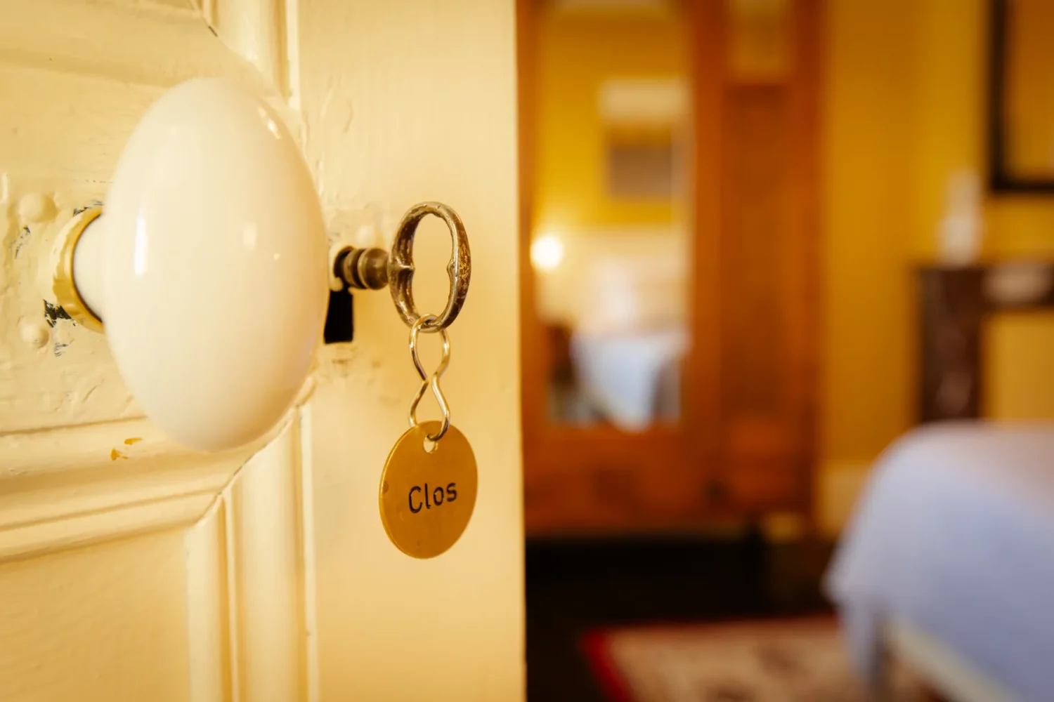 Detail van kamer Clos in Chambres d Hotes La Joyeuse