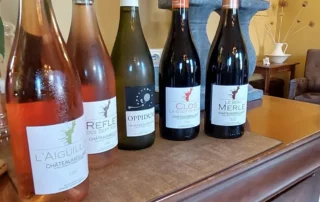 Bottles of Châteaumeillant wine at La Joyeuse